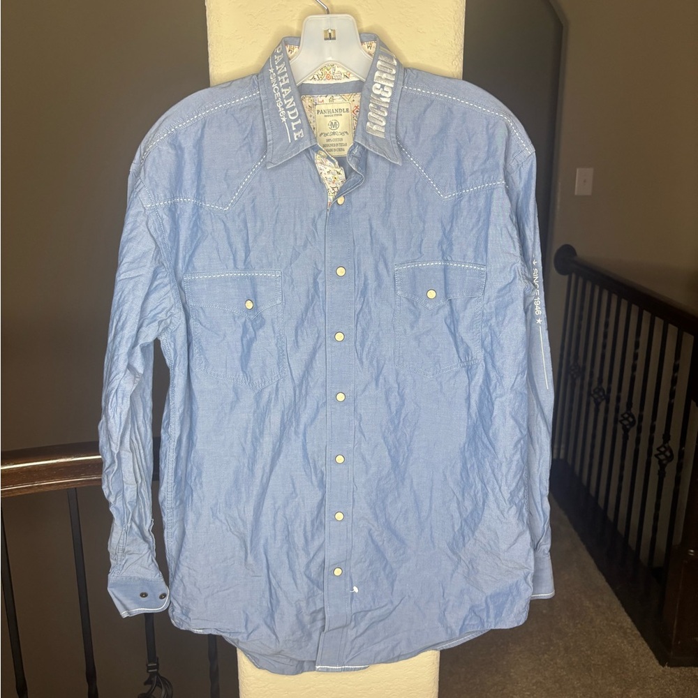 Panhandle Rough Stock Cotton Button Down Shirt